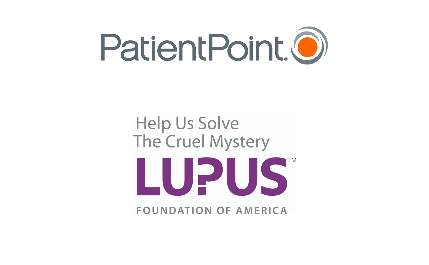PatientPoint logo and Lupus Foundation of America logo